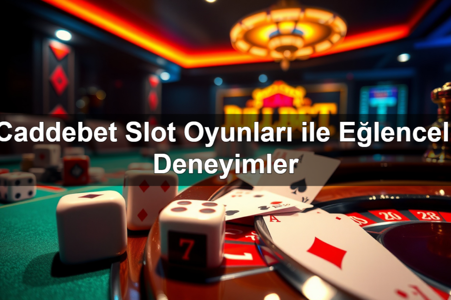 caddebet slot oyunlar ile e lenceli deneyimler 1782320054586